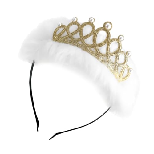 Beaupretty 1stk Weihnachtstiara Glitzer-kopfbedeckung Für Mädchen Prinzessin Tiara-kronen Weihnachtsfeier Haarband Hochzeit Kopfschmuck Stirnbänder Für Blumenmädchen Kind Zubehör Stoff Blitz von Beaupretty