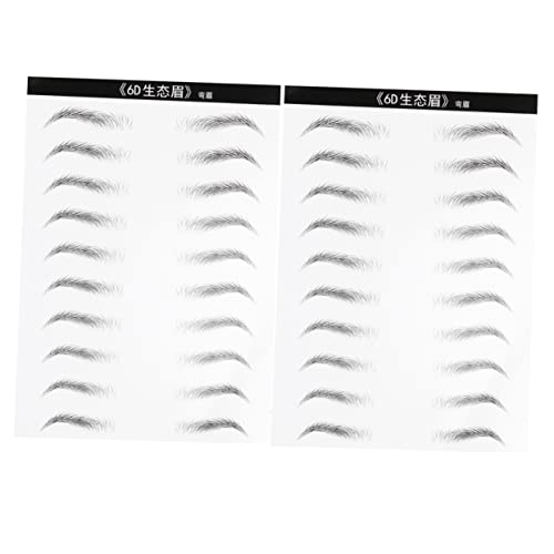 Beaupretty 2 Blätter Wasserdichte Augenbrauen Aufkleber Haarähnliche Simulation für Kurze Augenbrauen Einfach Anzuwenden und Individuell Gestaltbar von Beaupretty