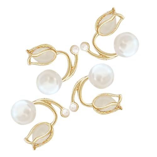 Beaupretty 2 Paare Blumen Ohrstecker mit Künstlicher Perle Perlenohrringe für Damen Stilvolle Blüten Schmuckstücke für Alltag und Party Langlebig und Stilvoll Vielseitig Kombinierbar von Beaupretty