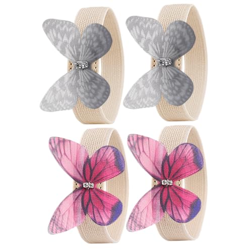 Beaupretty 2 Paare Elastische Schuhebänder mit Schmetterlingsmotiv Komfortable Rutschfeste Schuhriemen für Damen Sandalen Verstellbare Austauschbare Schnürsenkel für High Heels und von Beaupretty