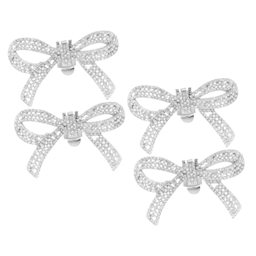 Beaupretty 2paare Schuhclips Mit Strass Abnehmbar Für Damen Glitzer-schuhschnallen Schleifen-clips Schuh-accessoires Hochzeit Party Schuh-dekoration Metall-schuhschmuck von Beaupretty