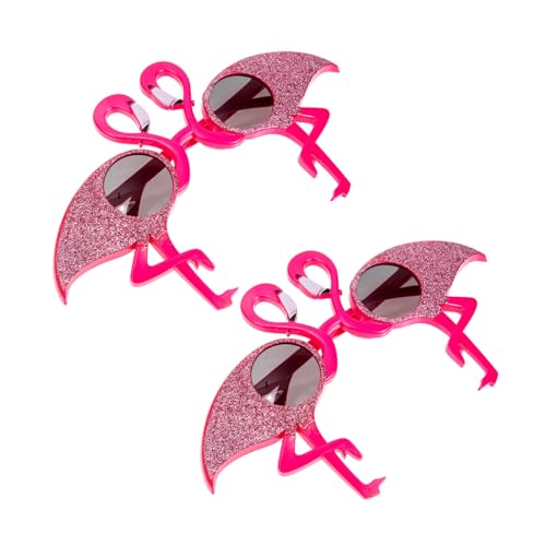 Beaupretty 2 Paare Hawaii Partybrillen Flamingo Design Sonnenbrillen Lustiges Partyzubehör Foto Requisite für Strand Tanzfest von Beaupretty