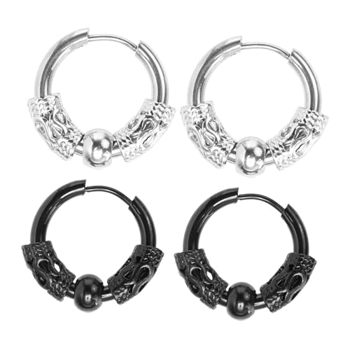 Beaupretty 2 Paare Herren Ohrringe aus Edelstahl Runde Dragon Design Ohrstecker mit Kugel Modische Männliche Drachen Ohrringe für Party und Alltag Beaupretty 2 Paare Herren Ohrringe aus Edelstahl Runde Dragon Design Ohrstecker mit Kugel Modische Männliche Drachen Ohrringe für Party und Alltag von Beaupretty
