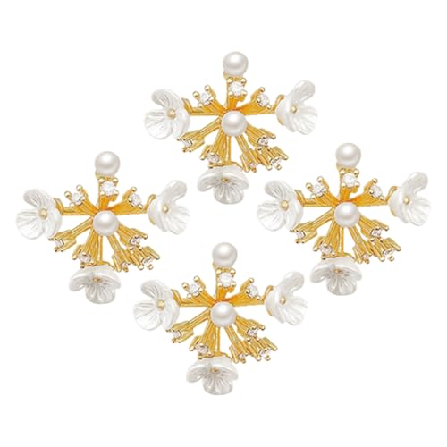 Beaupretty 2 Paare Minimalistische Blumen Ohrstecker für Damen Leichte Perlenohrringe Modeschmuck Stecker Komfortabel und Langlebig für Teenager und Alltag von Beaupretty