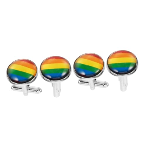 Beaupretty 2 Paare Regenbogen-Manschettenknöpfe ihn Ärmel Männer Arm Smoking coole Manschettenknöpfe Anzug Schmuck Manschettenknöpfe herren Anzug Manschettenknöpfe Zinklegierung Beaupretty 2 Paare Regenbogen-Manschettenknöpfe ihn Ärmel Männer Arm Smoking coole Manschettenknöpfe Anzug Schmuck Manschettenknöpfe herren Anzug Manschettenknöpfe Zinklegierung von Beaupretty