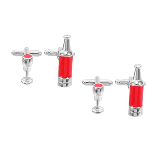 Beaupretty 2 Paare Weinflasche Manschettenknöpfe Brauch Für Männer Braut Hochzeit Weingläser Herrenmanschettenknöpfe Manschettenlinks Legierung von Beaupretty