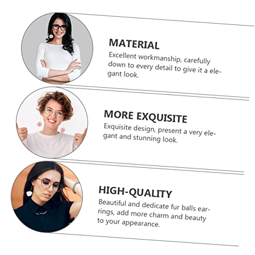 Beaupretty 2 Paare Winterliche Katzenohrringe mit Flauschigen Pelzbällen Ohrstecker für Damen und Mädchen Charmanter Schmuck für Kalte Jahreszeit und Festliche Anlässe Zufällige Farbe von Beaupretty