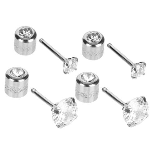 Beaupretty 2 Paare Zirkonia Ohrstecker Leichte Kleine Ohrringe Modischer Ohrschmuck für Frauen und Mädchen Komfortabel Tragbar Eleganter Minimalistischer Stil von Beaupretty