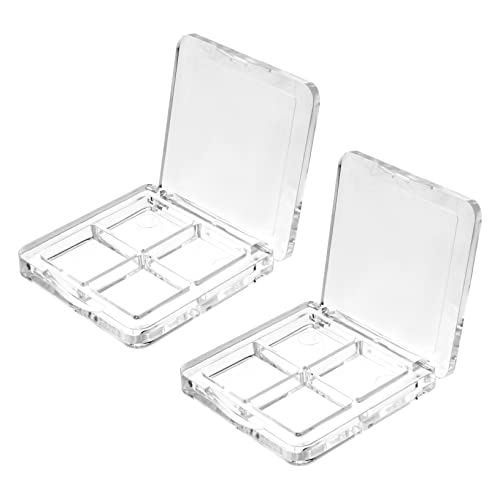 Beaupretty 2 STÜCK Leere Lidschattenpalette Teilig Transparent mit Fächern DIY Kosmetikbehälter für Frauen Mädchen Praktische Aufbewahrung für Individuelles Make Up von Beaupretty
