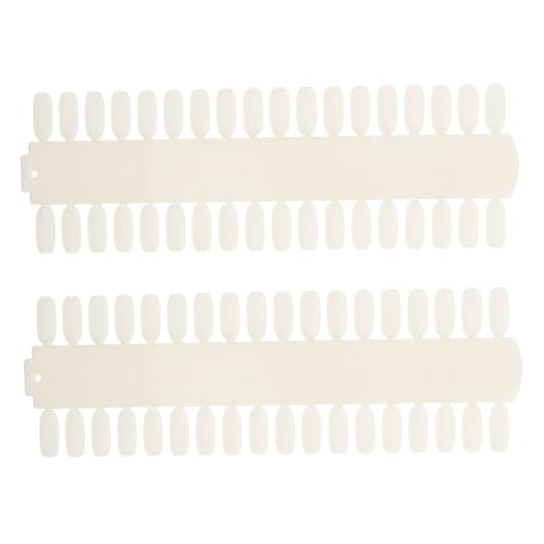 Beaupretty 2 STÜCK Nail Gel Card mit Einseitigen Nail Polish Display Tips in Naturfarben Langlebige Nagellack Farbpalette für Maniküre Schnelle Farbauswahl und Stabile Verarbeitung von Beaupretty