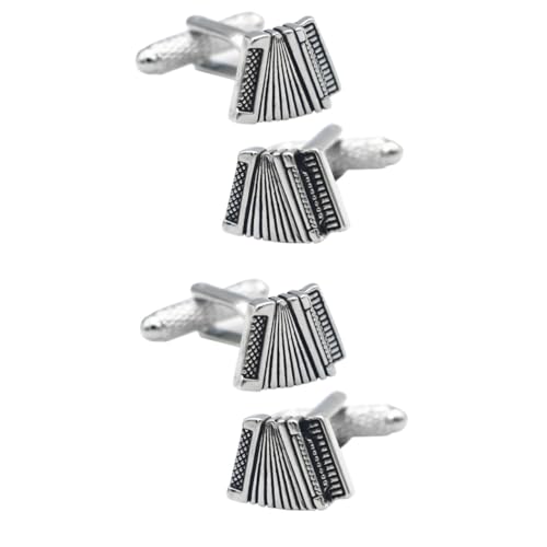 Beaupretty 2 Sätze Akkordeon Manschettenknöpfe Für Hemden Papa Akkordeon Knöpfe Hochzeit Smoking Für Erwachsene Klassische Herrenmanschetten Ausgefallene 2 Stück * 2 von Beaupretty