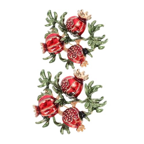 Beaupretty 2 Sätze Granatapfel Brosche Für Damen Anstecknadel Legierung Muttertag Vielseitig Einsetzbar Für Kleidung Taschen Accessoires 2 Stücke * 2 von Beaupretty