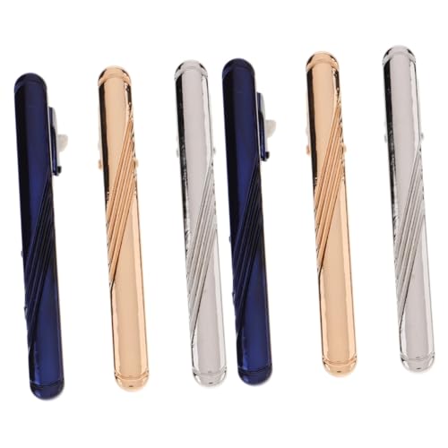 Beaupretty 2 Sätze Herren Krawattenklammer Krawattenklammer Mit Elegantem Streifenmuster Für Anzug Hochzeit Besondere Anlässe 3 Stück * 2 von Beaupretty