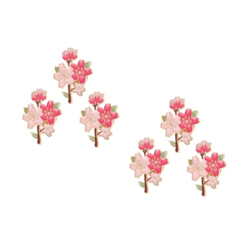 Beaupretty 2 Sätze Kirschblüten Broschen Süße Metall Anstecknadeln Für Kleidung Taschen Hüte Blumenmuster Für Damen Ästhetische Broschen 3 Stück * 2 von Beaupretty