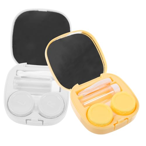 Beaupretty 2 Sätze Kontaktlinsen Aufbewahrungsbox Auslaufsicher Tragbar Kompakter Reise Linsenhalter Süße Pocket Lens Organizer in Weiß und Gelb für Unterwegs und Beaupretty 2 Sätze Kontaktlinsen Aufbewahrungsbox Auslaufsicher Tragbar Kompakter Reise Linsenhalter Süße Pocket Lens Organizer in Weiß und Gelb für Unterwegs und von Beaupretty