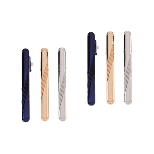 Beaupretty 2 Sätze Krawattenklammer-set Trauzeugen Krawattenklammern Herren-krawatten-accessoires Clips Männer Krawattennadel Clip-krawatten Für Männer Kupfer 3 Stück * 2 von Beaupretty