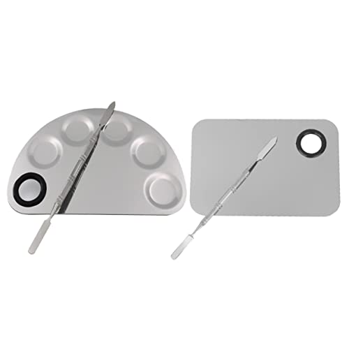 Beaupretty 2 Sätze Makeup Mischpalette mit Praktischem Lochdesign Kompakte Kosmetik Mischpalette zum Mischen von Foundation Lippenstift und Lidschatten für Salon Künstler und Zuhause von Beaupretty