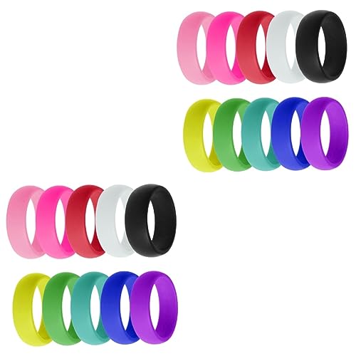 Beaupretty 2 Sätze Silikonring Silikon Ehering 10 Stück * 2 von Beaupretty