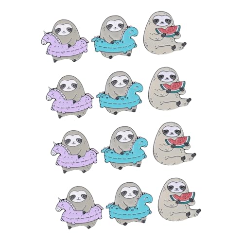 Beaupretty 2 Sätze Teiliges Cartoon Faultier Broschen Lustige Anstecknadeln Für Kleidung Taschen Schals Dekoration Mit Einzigartigem Design Verarbeitung 6 Stück * 2 von Beaupretty