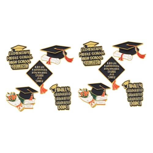 Beaupretty 2 Sätze Teiliges Graduationsbroschen Niedliche Emaille Anstecker Für Kleidung Rucksack Dekoration Kreative Abschlussmütze Abzeichen Für Unisex Graduierte 5 Stück * 2 von Beaupretty