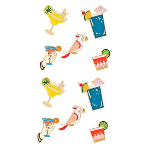 Beaupretty 2 Sätze Teiliges Hawaii Broschen Set Legierung Anstecknadeln Für Kleidung Schal Hut Und Taschen Langlebig Farbbeständig Dekorative Cartoon Pins Für Frauen Und Partys 5 Stücke * 2 von Beaupretty