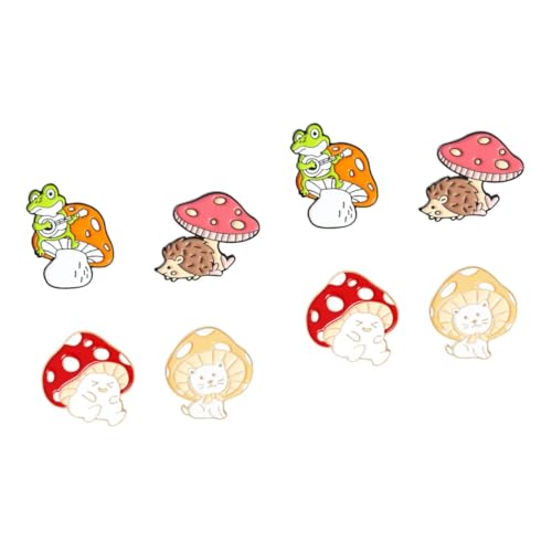 Beaupretty 2 Sätze Teiliges Set Süße Pilz Tier Brosche Für Damen Dekorative Anstecknadel Für Kleidung Schals Und Taschen Leicht Und Langlebig Für Partys Und Alltag 4 Stück * 2 von Beaupretty