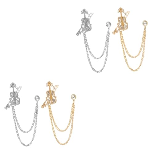 Beaupretty 2 Sätze Violin Anstecknadel Kreative Instrument Brosche Für Frauen Hochwertige Kleidung Accessoires Anzüge Partys Besondere Anlässe 2 Stück * 2 von Beaupretty