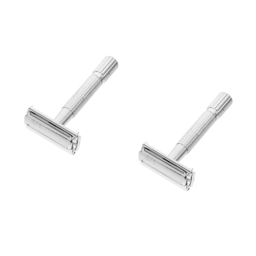 Beaupretty 2 Sets Haarentferner Rasierapparate Bart Rasierhobel Griff Austauschbare Klinge Rasierapparat Doppelseitiger Rasierapparat Gesichtsrasierer Gesichtsrasierer Doppelseitiger von Beaupretty