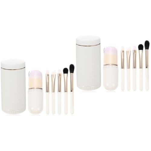 Beaupretty 2 Sätze Make-up-pinsel-set Abdeckung Für Make-up-pinsel Pinsel Für Make-up Bürstenhalter Mit Deckel Mini Schillernde Make-up-pinsel Kosmetik Fräulein Wolle Weiß Schönheitsprodukte von Beaupretty