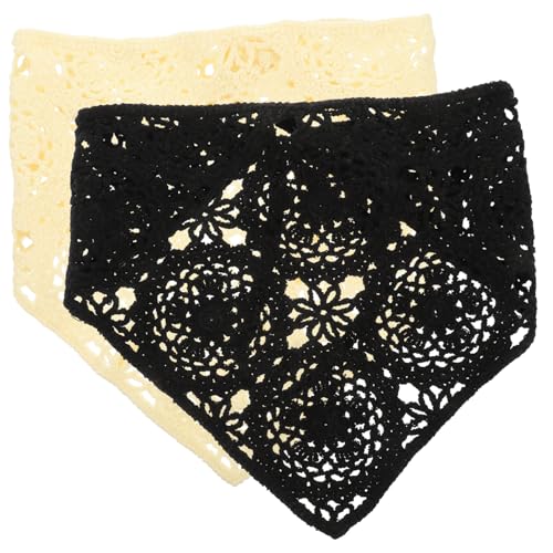 Beaupretty 2 Stücke Floral Gehäkeltes Haarbandana Damen Kopftuch mit Blumenmuster Haarschal für Mädchen und Frauen für Partys und Hochzeiten von Beaupretty