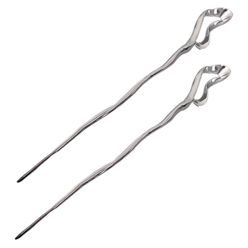 Beaupretty 2 Stck Teiliges Chinesisches Haarstäbchen aus Metall Unregelmäßiges Design Glatte Kanten Dekorativ für Hochsteckfrisuren Geeignet für Mittleres Langes Haar Geschenkidee für Damen von Beaupretty