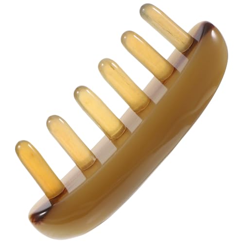 Beaupretty 2 Stk Massagekamm Löffel Gua Sha Kopfkratzbürste Kratzende Massagebürste Muskelschaber Kamm Mit Breiten Zähnen Für Lockiges Haar Spa Männer Und Frauen Tabletten Kratzen Hörner von Beaupretty