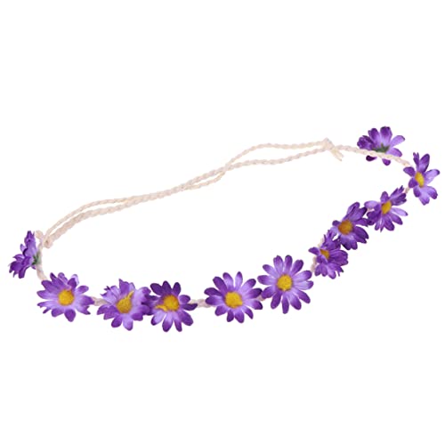 Beaupretty 2 Stück 11 Florale Kopfbedeckung Frauen Foto Stütze Blumenkrone Blumenstirnband Für Kinder Verstellbares Blumenstirnband Kranz Krone Violett Fräulein Heiligenschein Gänseblümchen von Beaupretty