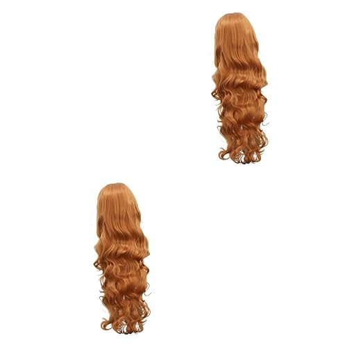 Beaupretty Cm Wig 2 Stück 80 Spitzenhaarperücke Haarperücken Natürliche Damenperücken Wellenhaarperücke Perücken Mit Lockige Perücke Für Damen Perücke Für Frauen Fräulein Cosplay Haarschmuck von Beaupretty