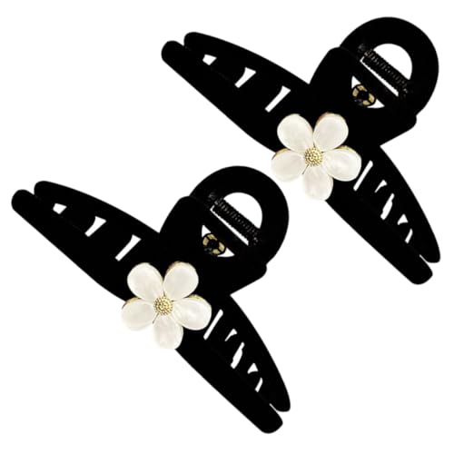 Beaupretty 2 Stück Acryl Haarspangen Mittelgroße Blumen Haarklammern für Dickes und Dünnes Haar Robuste Haarkralle mit Starker Fixierung Vielseitiger Haarschmuck für Frauen und Mädchen von Beaupretty