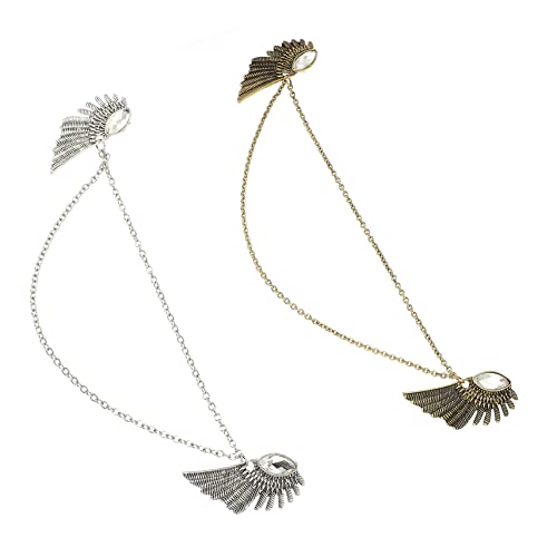 Beaupretty 2 Stück Angle Wing Kragenspangen mit Quasten Teiliges Vintage Broschen für Pullover Strickjacken Hemdkragen Eleganter Schmuck für Damen und Herren bei Festlichen Anlässen von Beaupretty