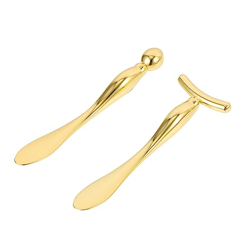 Beaupretty 2 Stück Augencreme Applikatoren aus T Förmige und Lange Löffel für Gesichtspflege Massage und Make Up Anwendung zur Reduzierung von Schwellungen und Augenringen von Beaupretty