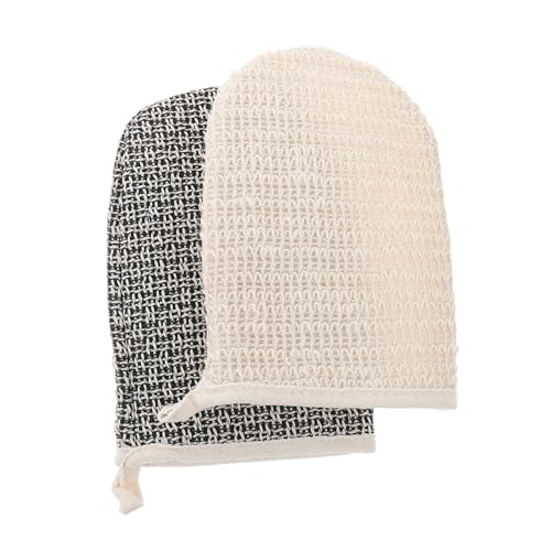Beaupretty 2 Stück Badetuch Peeling-Körperpeeling natürliche Luffa-Handschuhe Körperpeeling Scrubber Körperwäscher Peeling mit Peeling-Duschhandschuhe Badehandschuh Peeling-Handschuhe Schwamm von Beaupretty