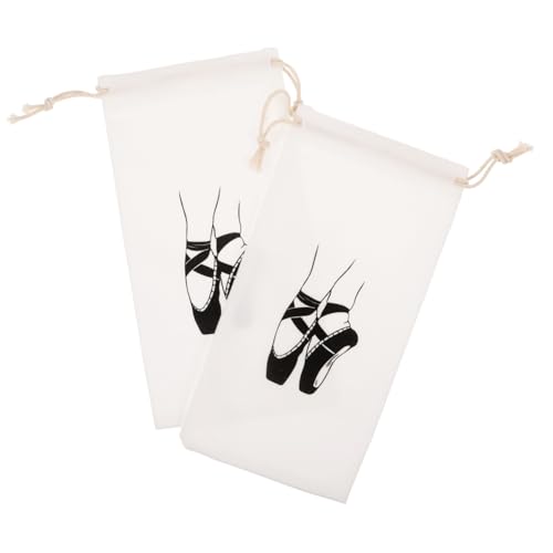 Beaupretty 2 Stück Ballett Aufbewahrungstasche aus Canvas mit Kordelzug Strapazierfähige Tanzschuhtasche für Damen und Mädchen Vielseitig Verwendbar für Schuhe Kleidung Handtücher von Beaupretty