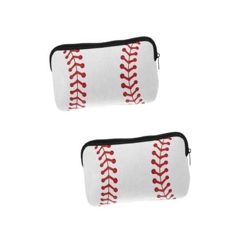 Beaupretty Aufbewahrungstasche 2 Stück Baseball-Kosmetiktasche Reisetasche Kulturbeutel Organizer Für Reisen Reisetasche Organizer Baseball-Tasche Mit Rädern Baseball-Aufdruck Make-Up-Tasche von Beaupretty