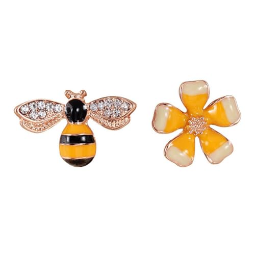 Beaupretty 2 Stück Bienen Ohrringe Bunte Blüten Design Statement Ohrschmuck für Damen Teenager Alltag Party Hochzeit von Beaupretty