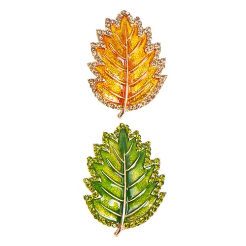 Beaupretty 2 Stück Blattförmige Broschen Damen Anstecknadeln aus Legierung Modische Dekorative Corsage für Kleidung und Mäntel Geschenkidee von Beaupretty