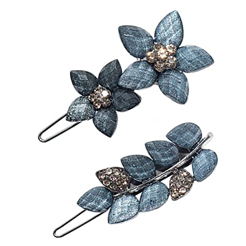 Beaupretty 2 Stück Blumen Haarspangen Haarklammern für Damen für Partys Hochzeiten und Alltag mit Funkelnden Strasssteinen um Ihr Haar zu Verschönern und Einen Süßen Look zu Erzielen von Beaupretty