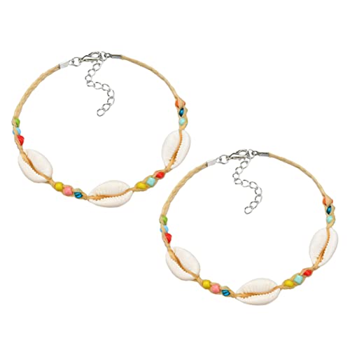 Beaupretty 2stücke Perlen Fußkettchen Armband Bunte Perlen Fußkettchen Geschenk Schmuck Accessoires Für Verabredungen Reisen Partys Boho Stil Dekoratives Schmuck Geschenk von Beaupretty