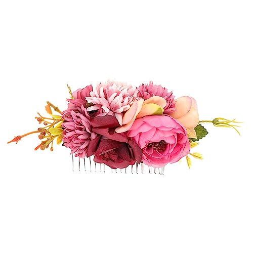 Beaupretty 2st Brautkamm Hochzeit Brautkopfschmuck Blumenhaarspangen Für Frauen Floraler Haarkamm Blumenschleifen Haarnadeln Goldener Haarkamm Urlaub Frankreich Aus Stoff Abschlussball von Beaupretty