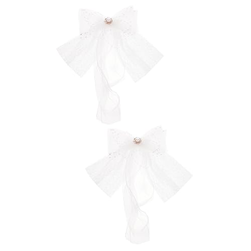 Beaupretty 2st Kopfbedeckungen Für Die Braut Hochzeit Brautschleier Flapper-stirnband Kopfschmuck Für Die Braut Tolle Gatsby-kleider Für Damen Perle Brautjungfer Hochzeitskleid Dekorationen von Beaupretty