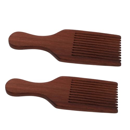 Beaupretty 2 Stück Breiter Holzhaarkamm Antistatischer Massagekamm für Herren und Damen zum Entwirren und Frisieren aus Hochwertigem Holz Gefertigt für Angenehmes Haarstyling von Beaupretty
