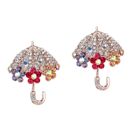 Beaupretty 2 Stück Brosche Stellnadel Schirmnadel Hut Reversnadel Dekorative Stift Regenschirm-Anstecknadel Hutstift Anzug Reversnadel Sweater Pin Hüte-Anstecknadel frauen revers Strasssteine von Beaupretty
