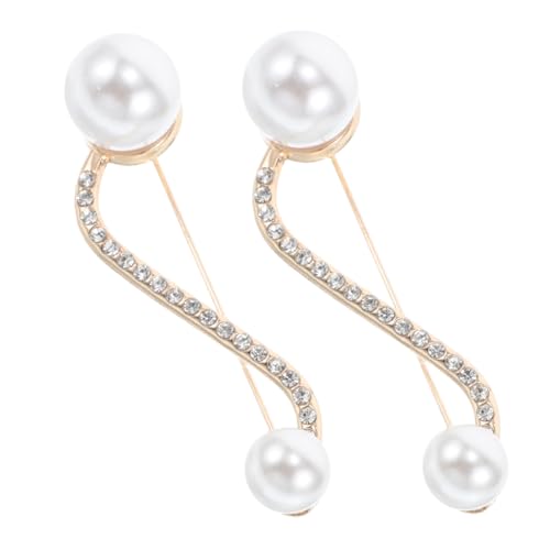 Beaupretty 2 Stück Broschennadeln mit Dekorative Sicherheitsnadeln für Kleider Schals Verstellbare Taillenspanner für Frauen Stilvolle Accessoires für Partys Hochzeiten von Beaupretty