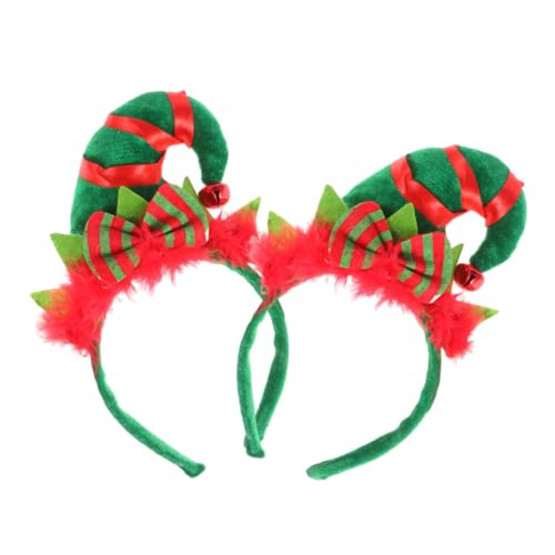 Beaupretty 2 Stück Bunte Haarreifen mit Glitzer Spitzenmütze Leichtes Festival Kopfschmuck Deko Bequemer Haarschmuck für Weihnachtsfeier und Party von Beaupretty